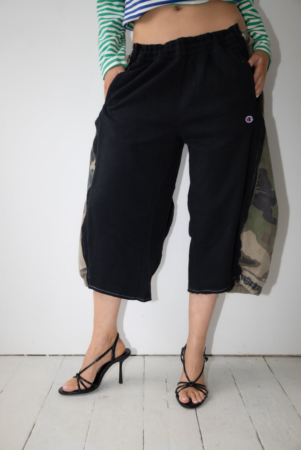 ARTISANAL MILITARY X SWEAT HYBRID SHORTS