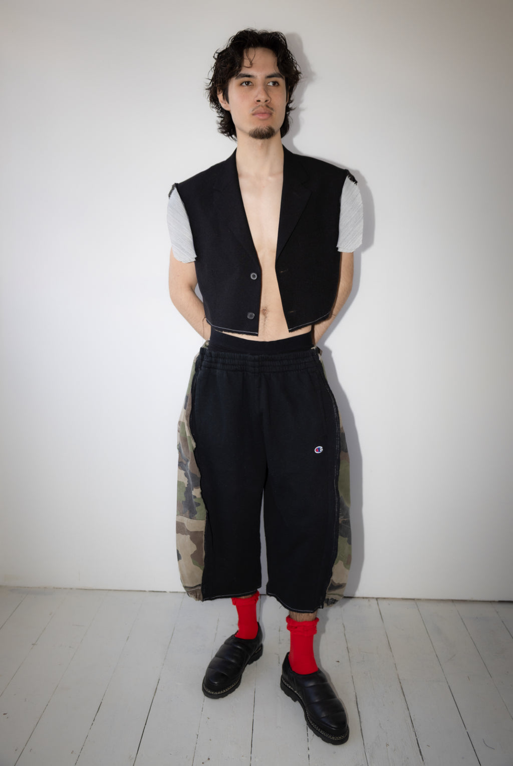 ARTISANAL MILITARY X SWEAT HYBRID SHORTS