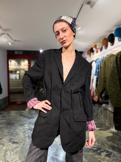 CINCHED WRINKLED BLAZER