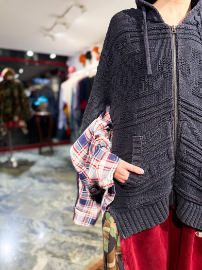 ARTISANAL KNIT HOODIE