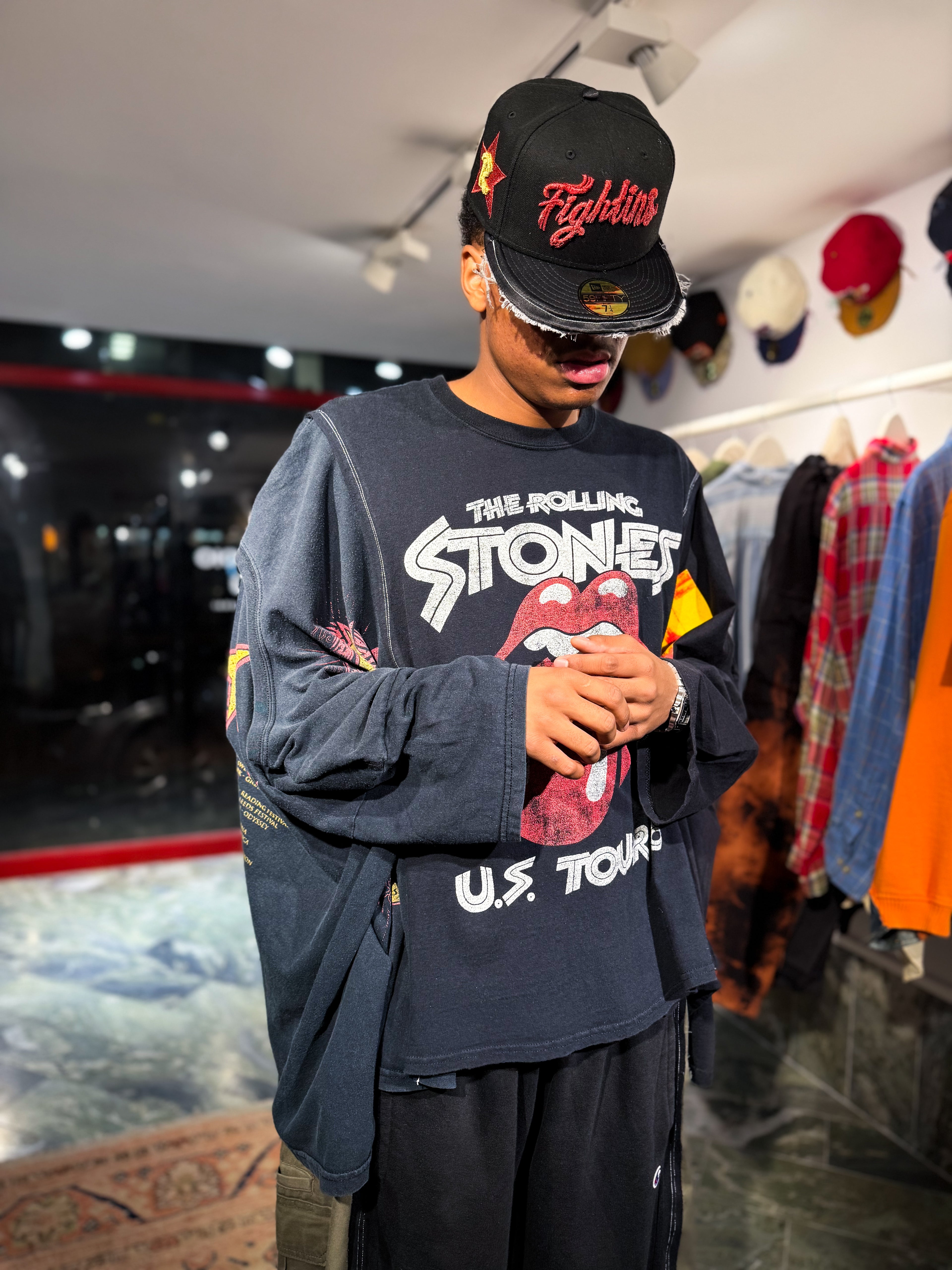 ARTISANAL TRIPLE T-SHIRT PONCHO