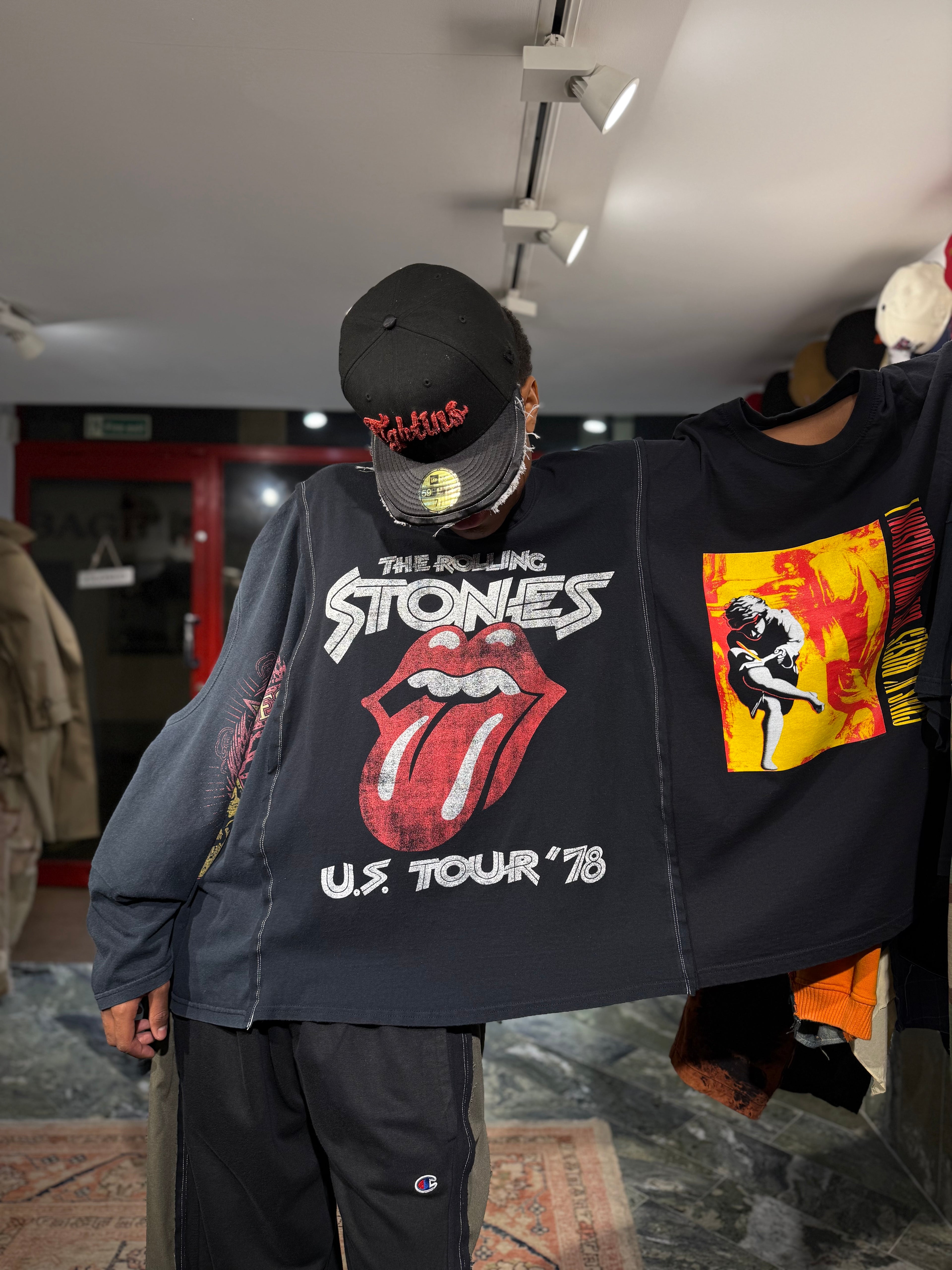 ARTISANAL TRIPLE T-SHIRT PONCHO