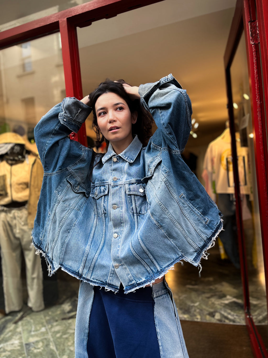 ARTISANAL DOUBLE DENIM JACKET