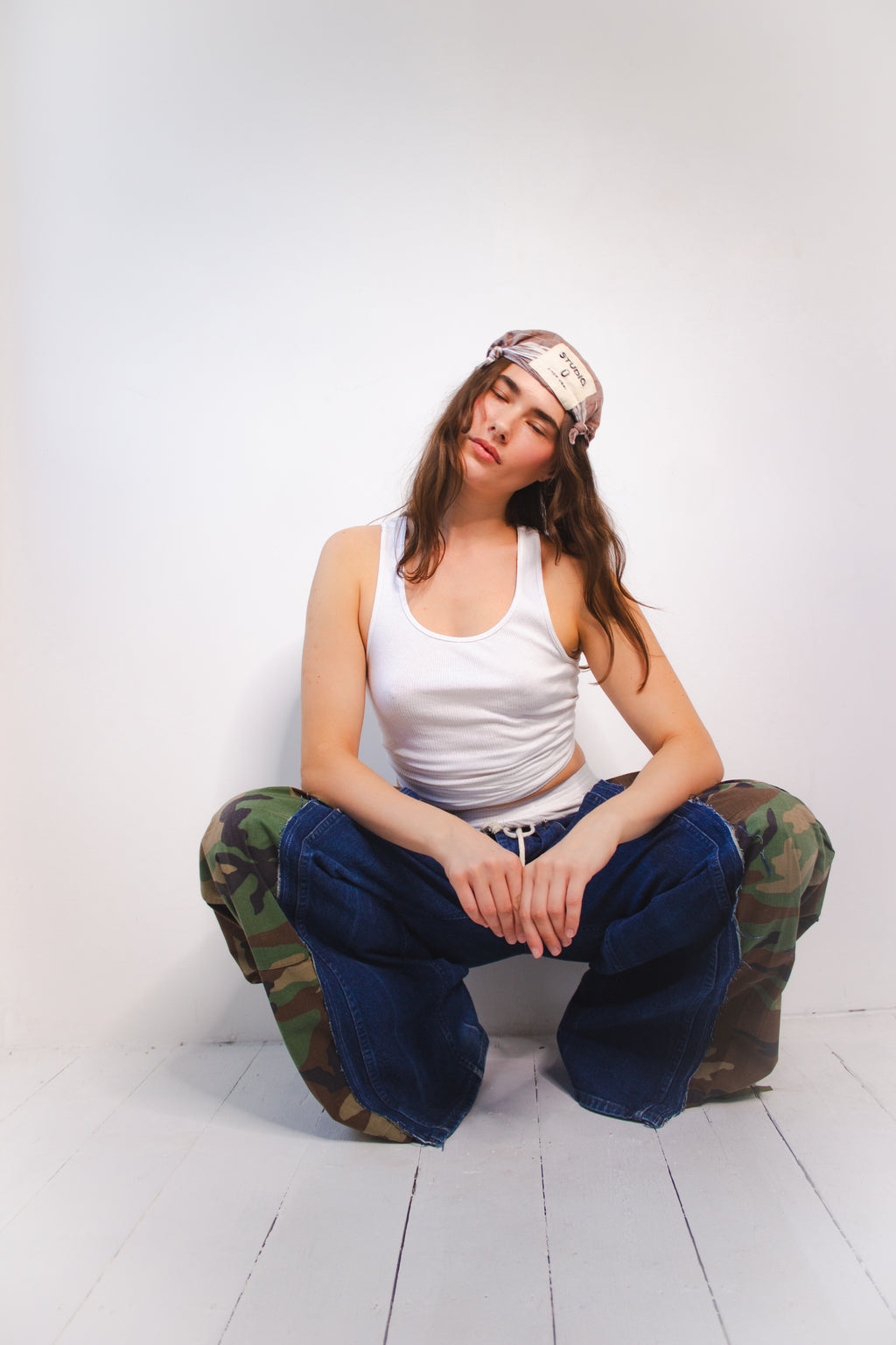ARTISANAL DENIM HYBRID MILITARY TROUSERS