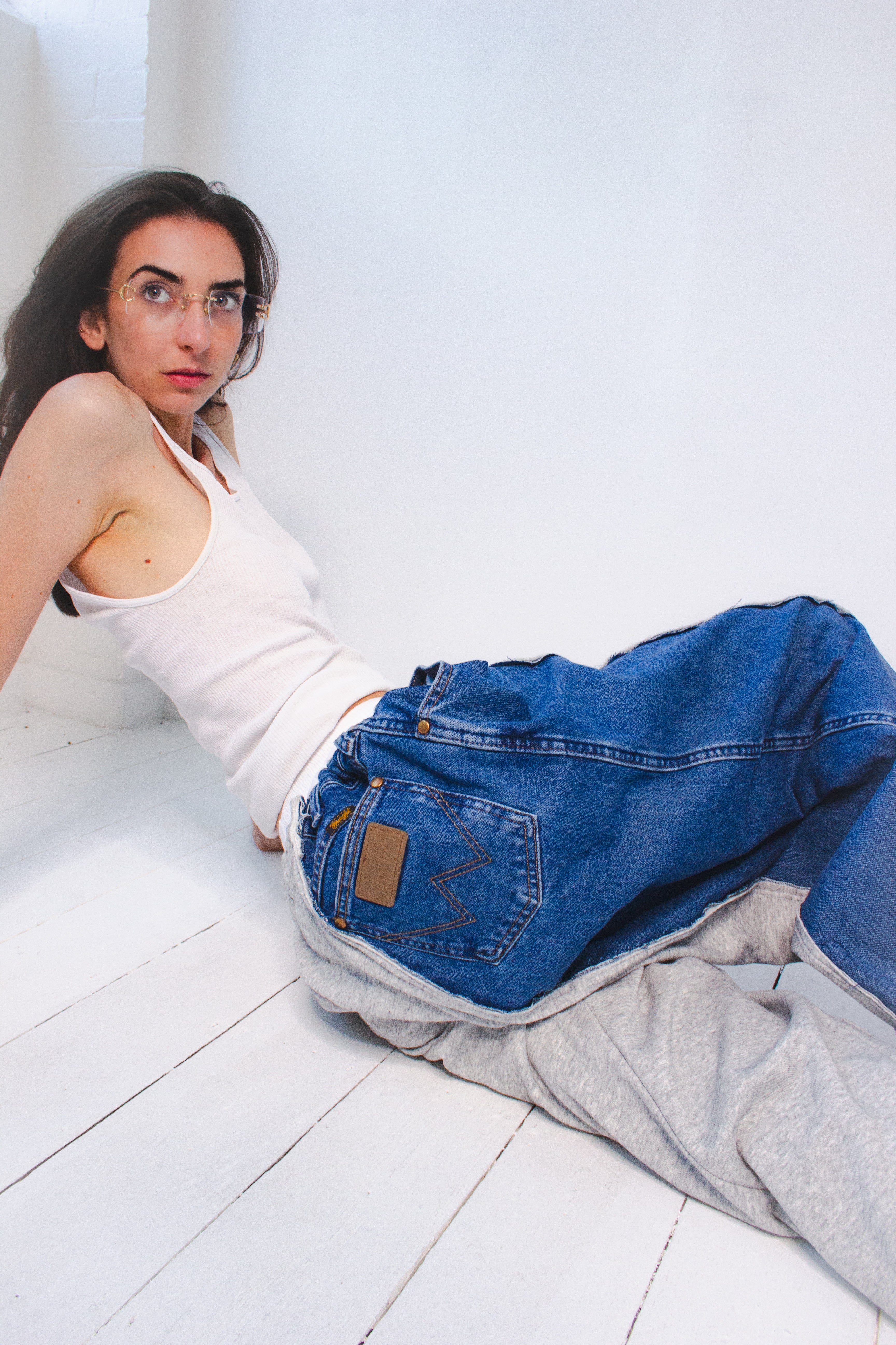ARTISANAL SWEAT X DENIM HYBRID TROUSERS