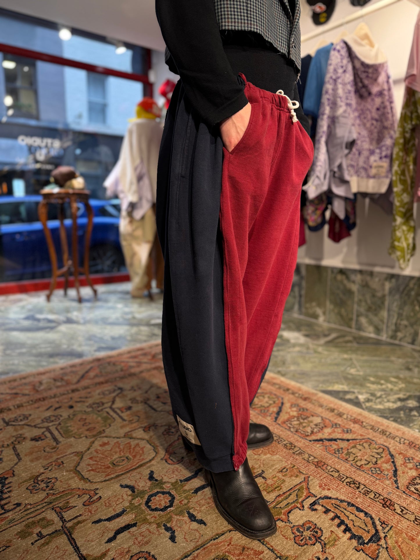 ARTISANAL DOUBLE SWEATPANT TROUSERS