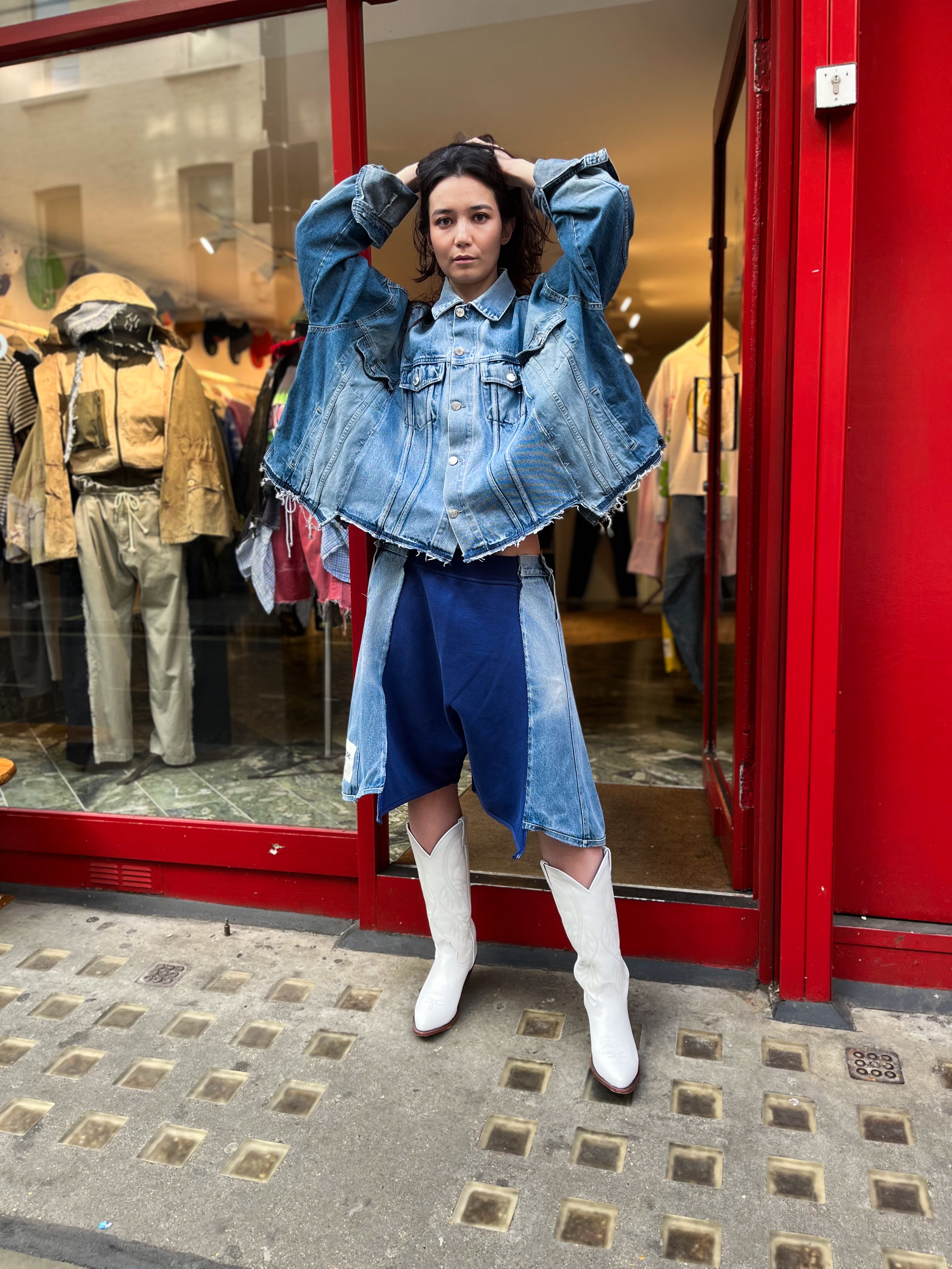 ARTISANAL DOUBLE DENIM JACKET