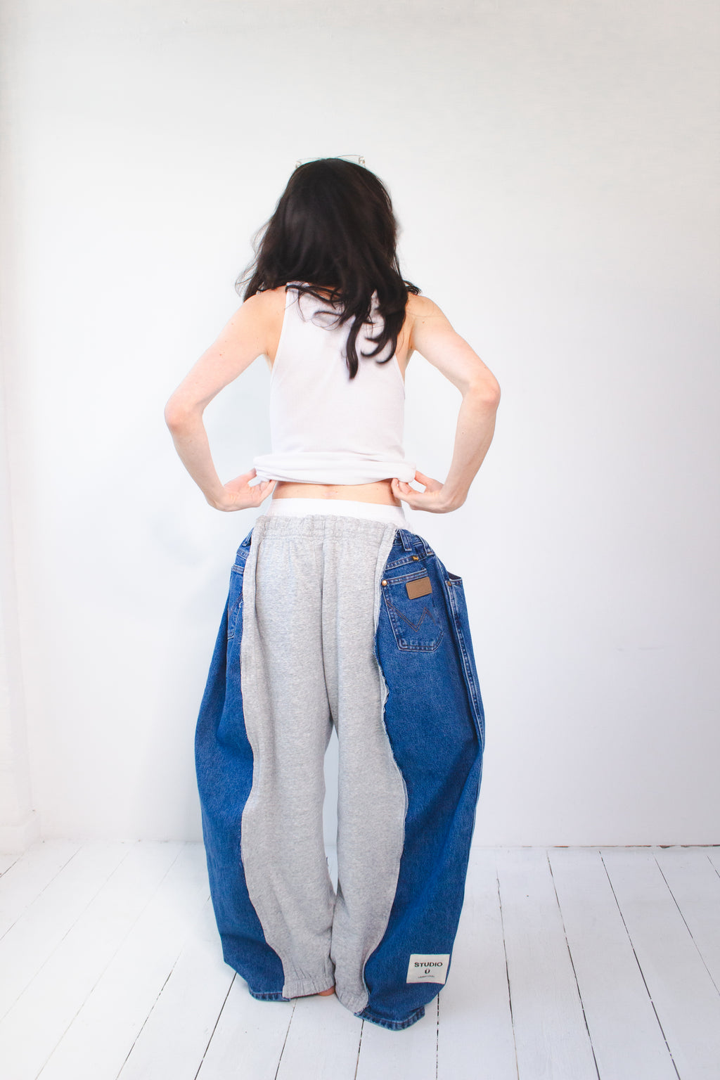 ARTISANAL SWEAT X DENIM HYBRID TROUSERS