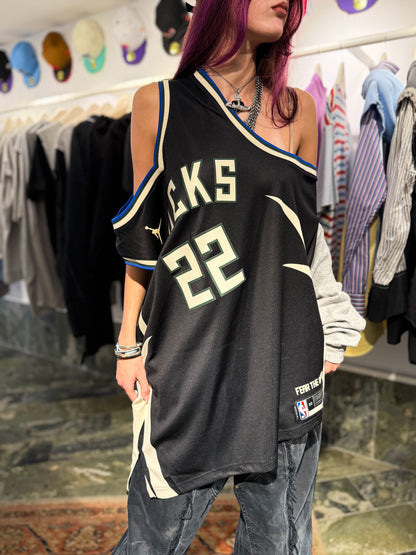 REENGINEERED BUCKS JERSEY VEST DRESS