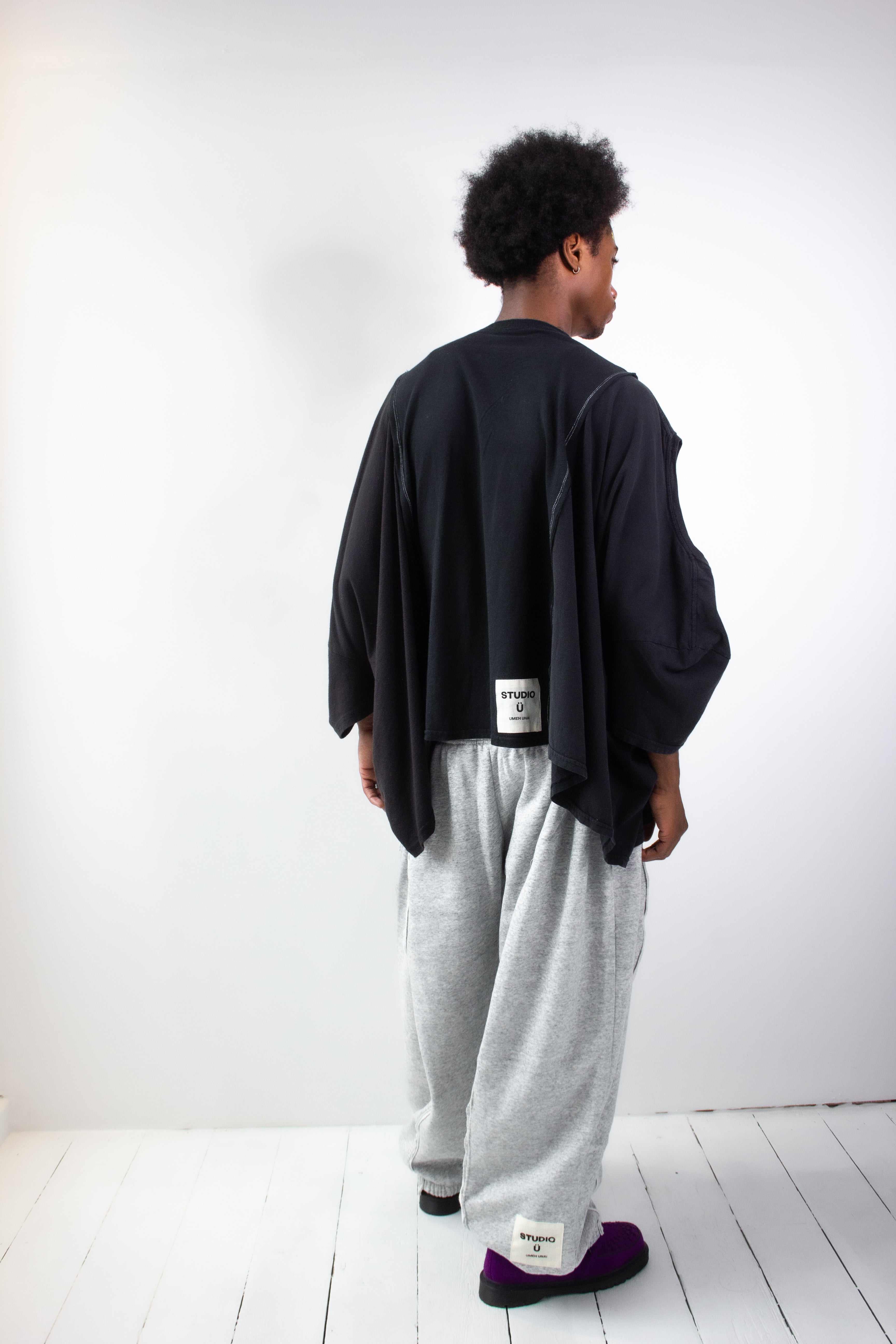 ARTISANAL TRIPLE T-SHIRT PONCHO