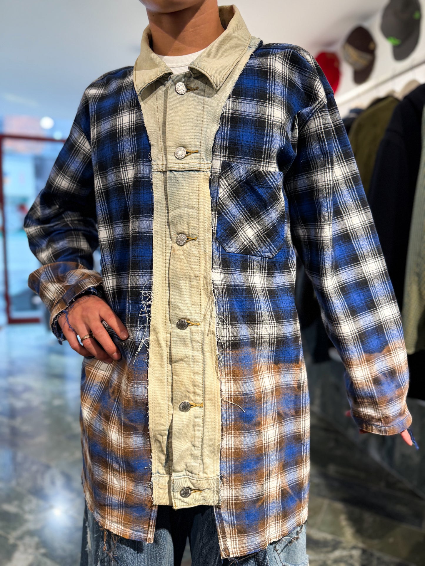 DENIM COLLARED SHIRT JACKET