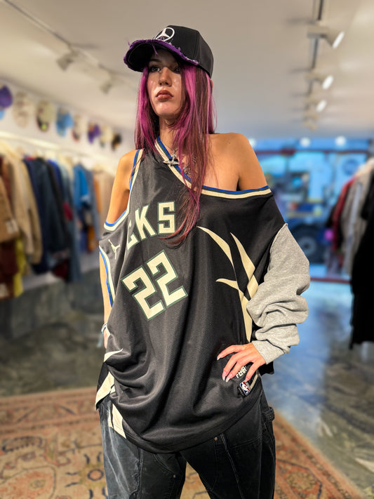REENGINEERED BUCKS JERSEY VEST DRESS